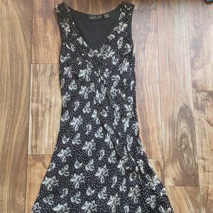 Black and white floral print